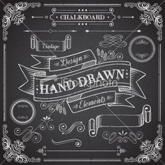 Free Chalkboard Font Elements