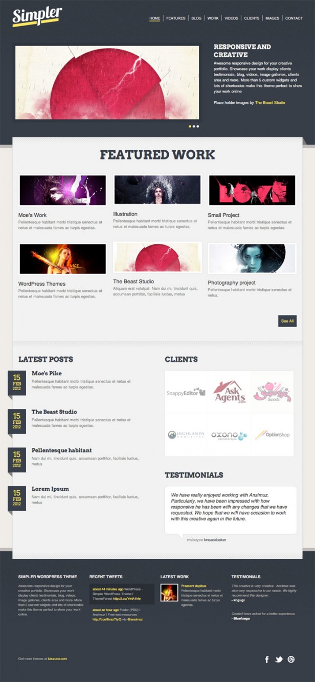 Free Photoshop Website Template