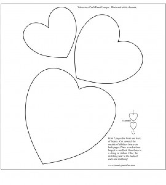 Free Printable Valentine Hearts Template