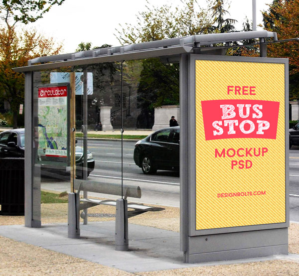 Free Psd Mockup Bus Advertising
