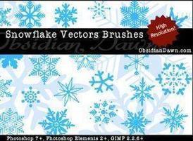 Free Snow Flakes Photoshop Brush