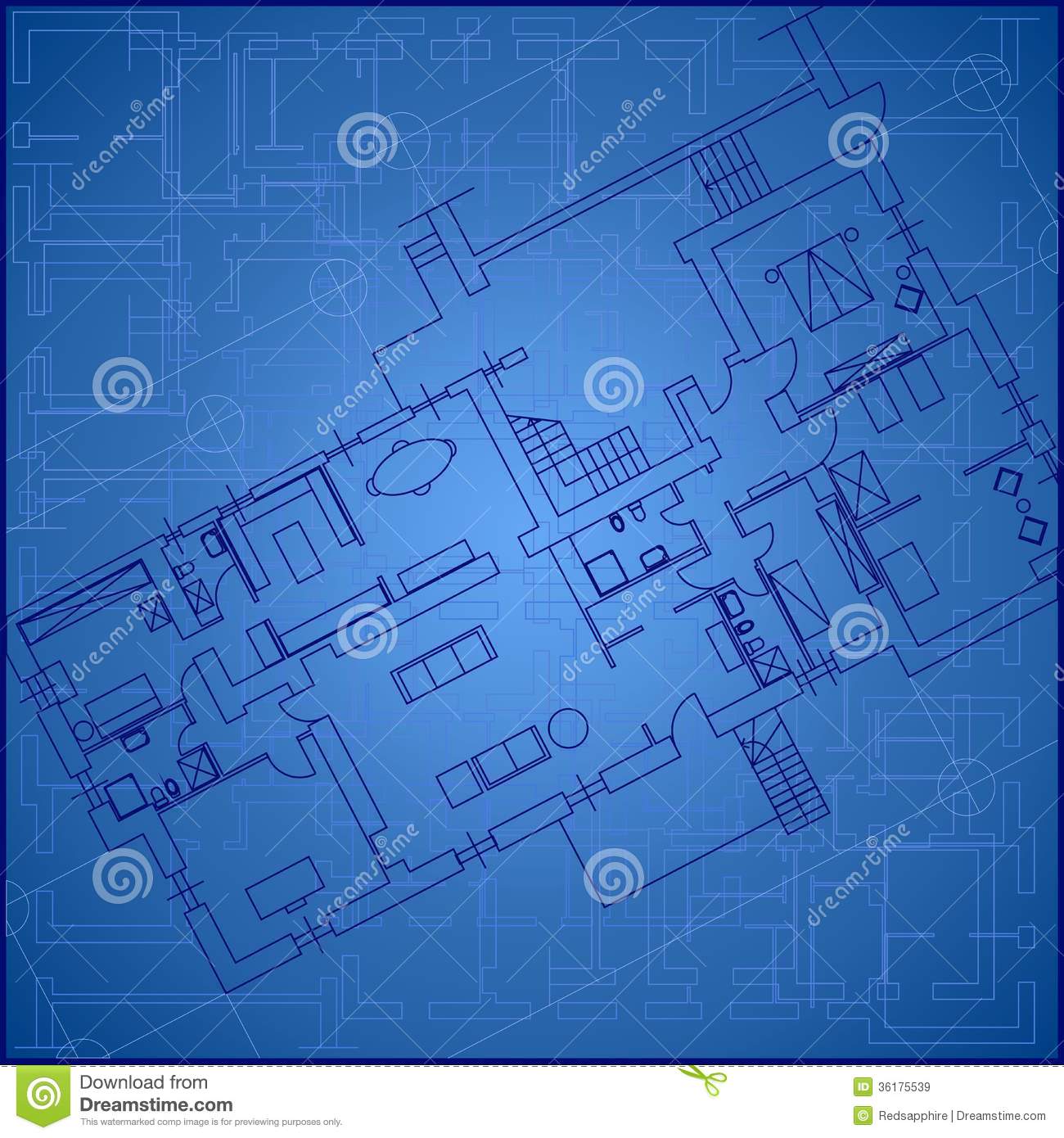 Free Vector Architectural Background Blueprint