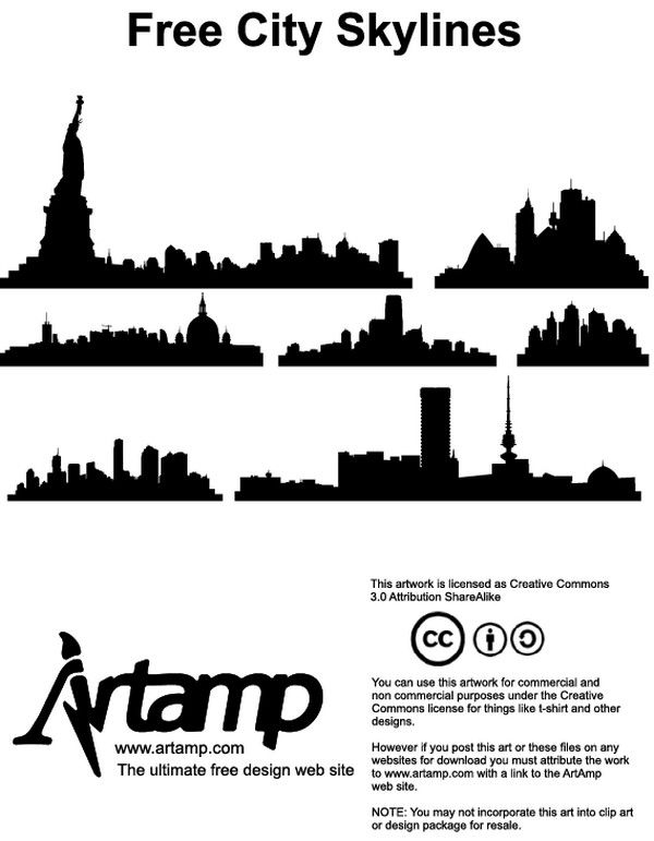 Free Vector City Skylines