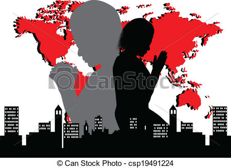 Free Vector Clip Art of Women Praying