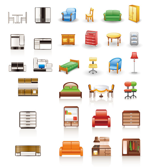 Free Vector Furniture Icons Free Vector Furniture Icons