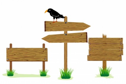 Free Vector Wooden Sign Free Vector Wooden Sign