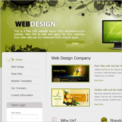 Free Web Design Website Template