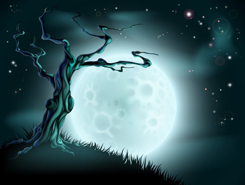 Full Moon Spooky Halloween Backgrounds