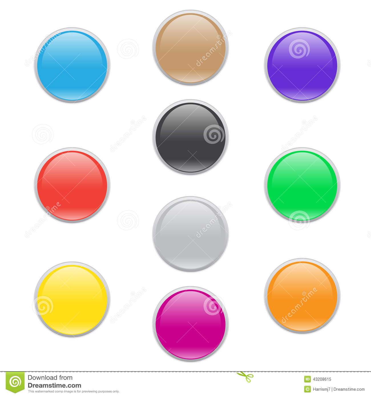 Glass Circle Button Icon