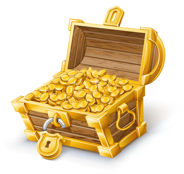 Gold Coins Treasure Chest