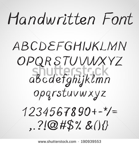 Handwritten Font Sketch
