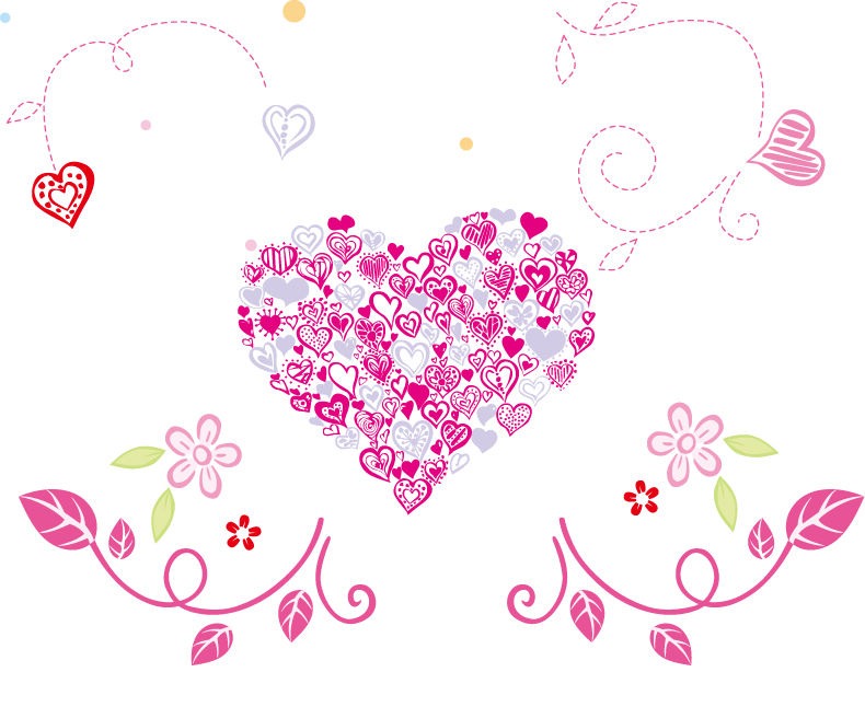 14 Photos of Floral Hearts Vector