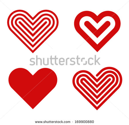 Heart Shape Template for Valentine Day