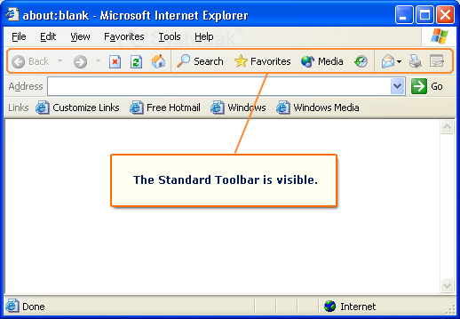 Internet Explorer Standard Toolbar
