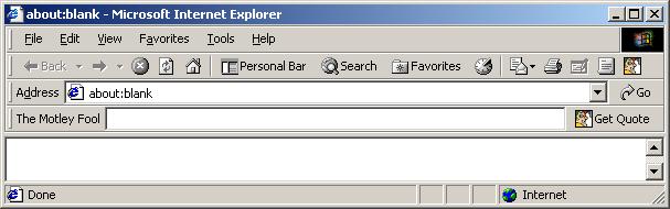 Internet Explorer Toolbar Buttons