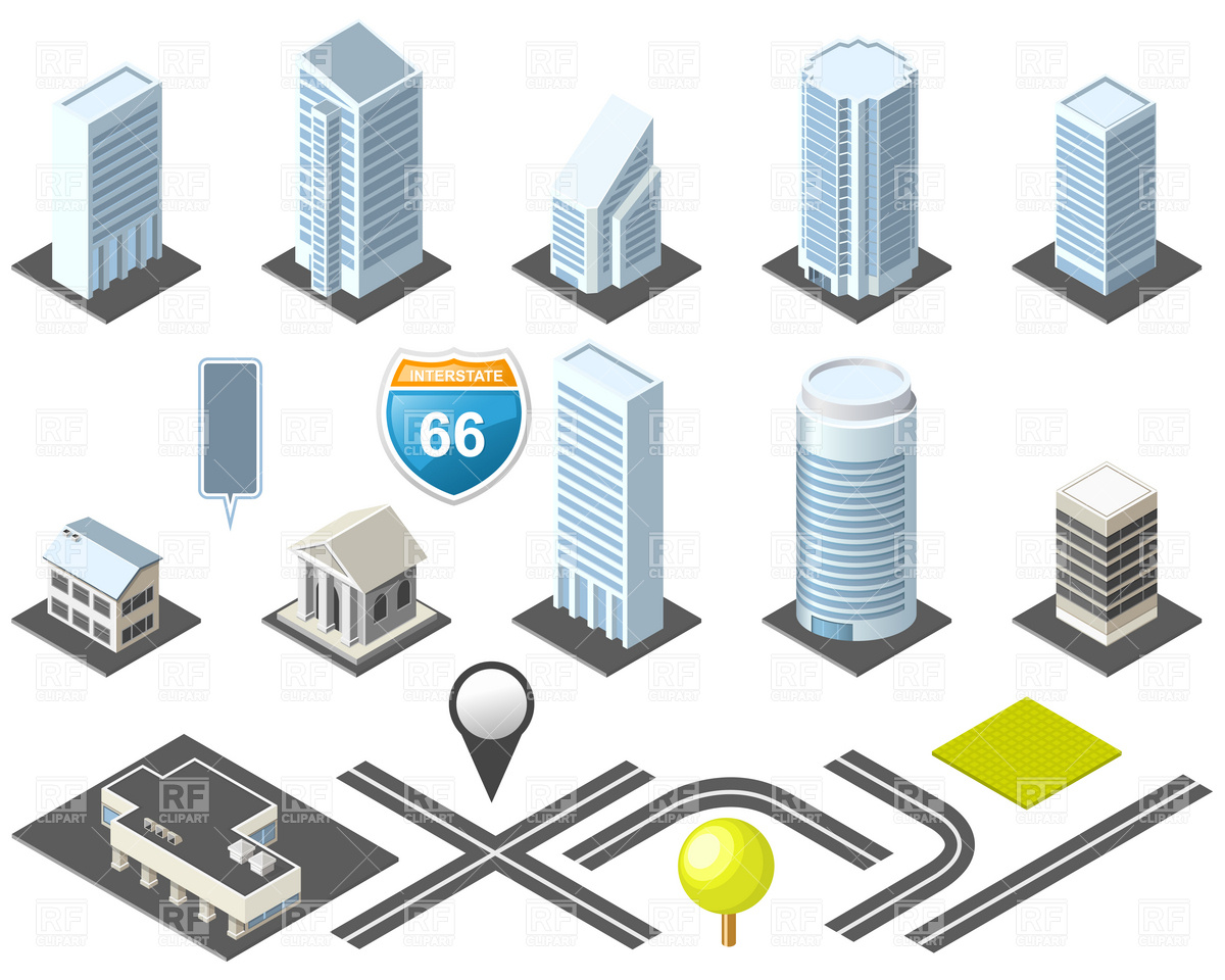 Isometric Vector Maps Download