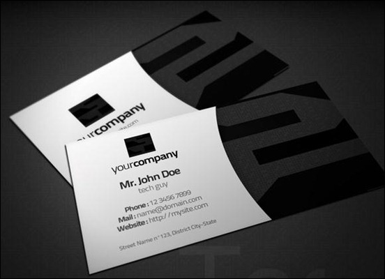 12 Free PSD Business Card Technology Images