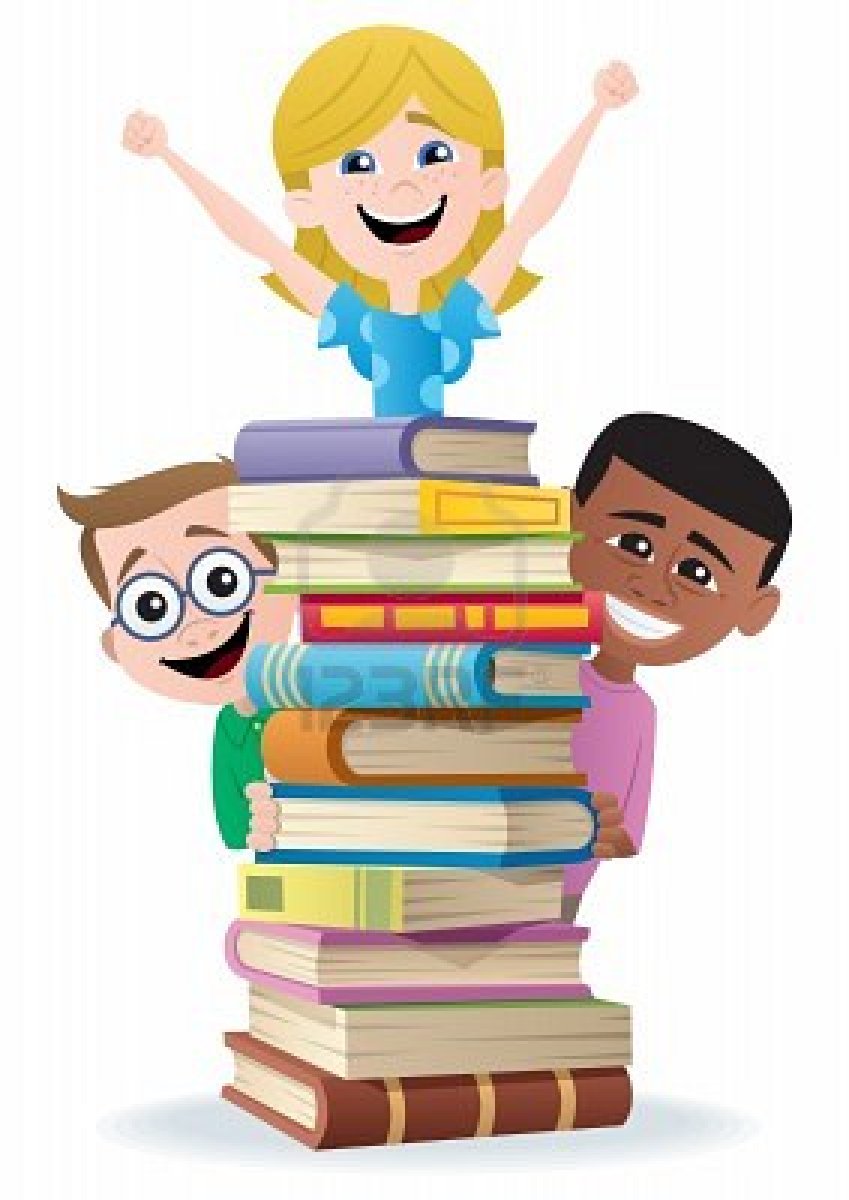 Kids with Books Clip Art Kids with Books Clip Art