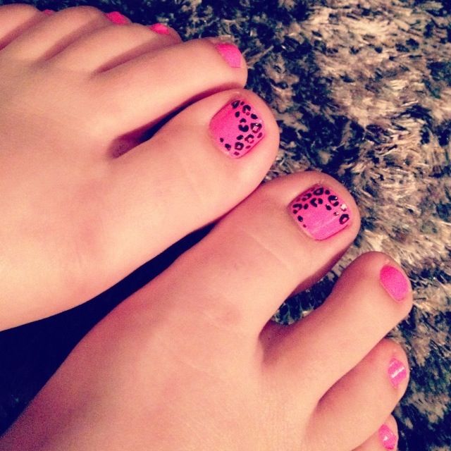 Leopard Print Toe Nails