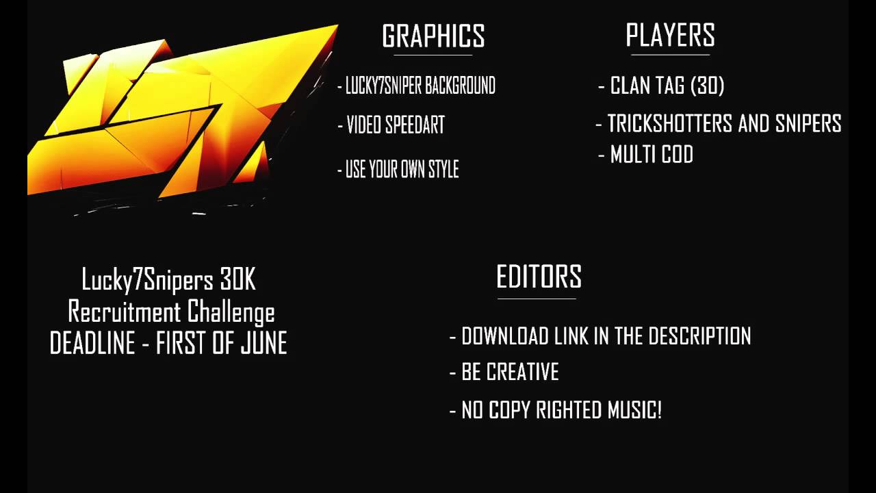 Lucky 7 Sniping Logo PSD Lucky 7 Sniping Logo PSD