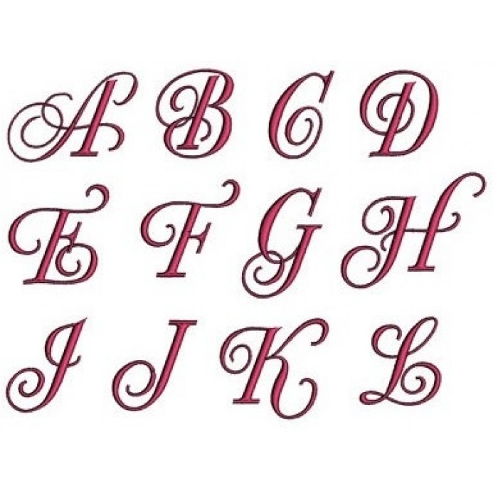 Machine Embroidery Monogram Fonts