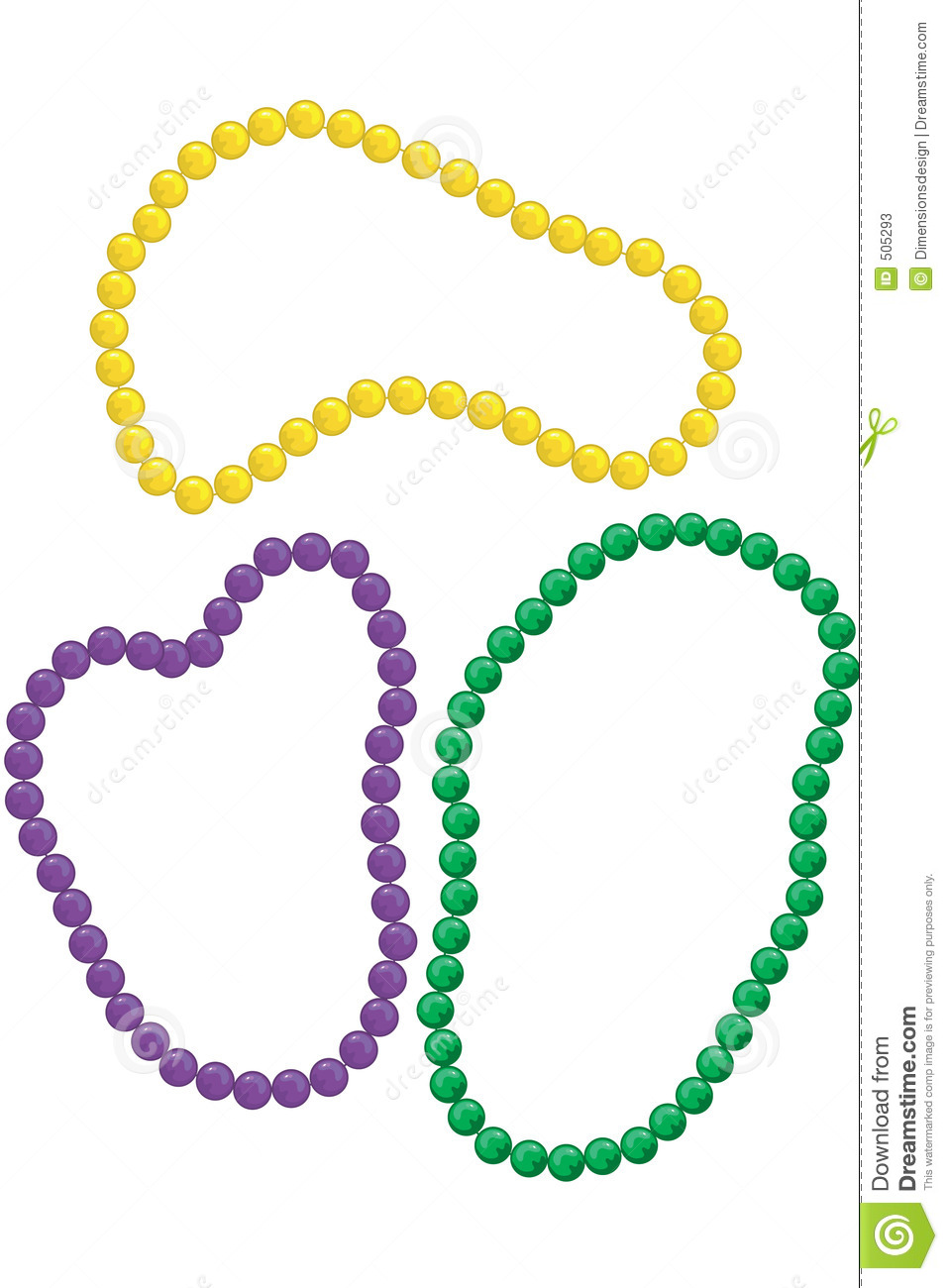 Mardi Gras Beads Clip Art