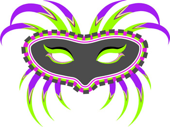 Mardi Gras Masquerade Mask Clip Art