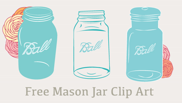 9 Mason Jar Vector Clip Art Images