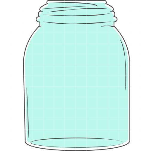 Mason Jar Outline Clip Art