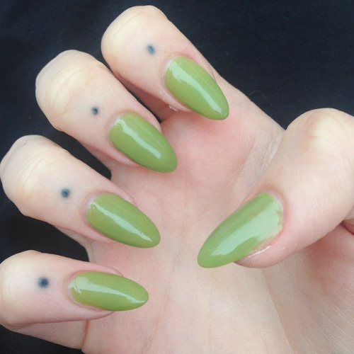 Matte Black Oval Nails Tumblr