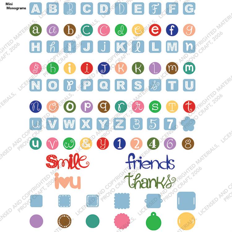 Mini Monograms Cricut Cartridge Mini Monograms Cricut Cartridge