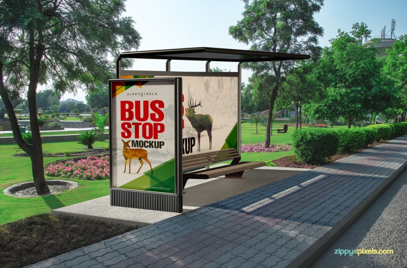 Mockup Bus Advertising