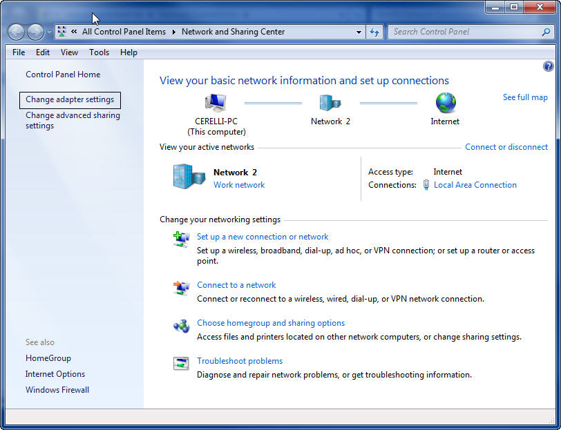 Network and Sharing Center Windows 7 Network and Sharing Center Windows 7