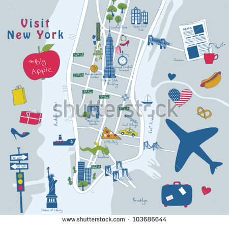 New York City Map Vector