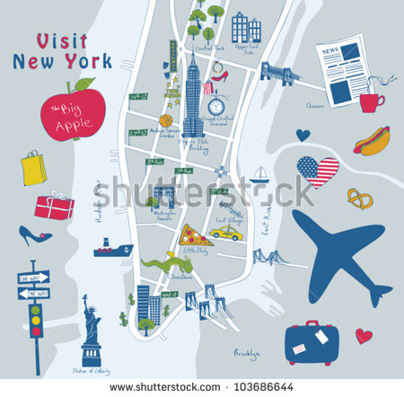 New York City Map Vector New York City Map Vector