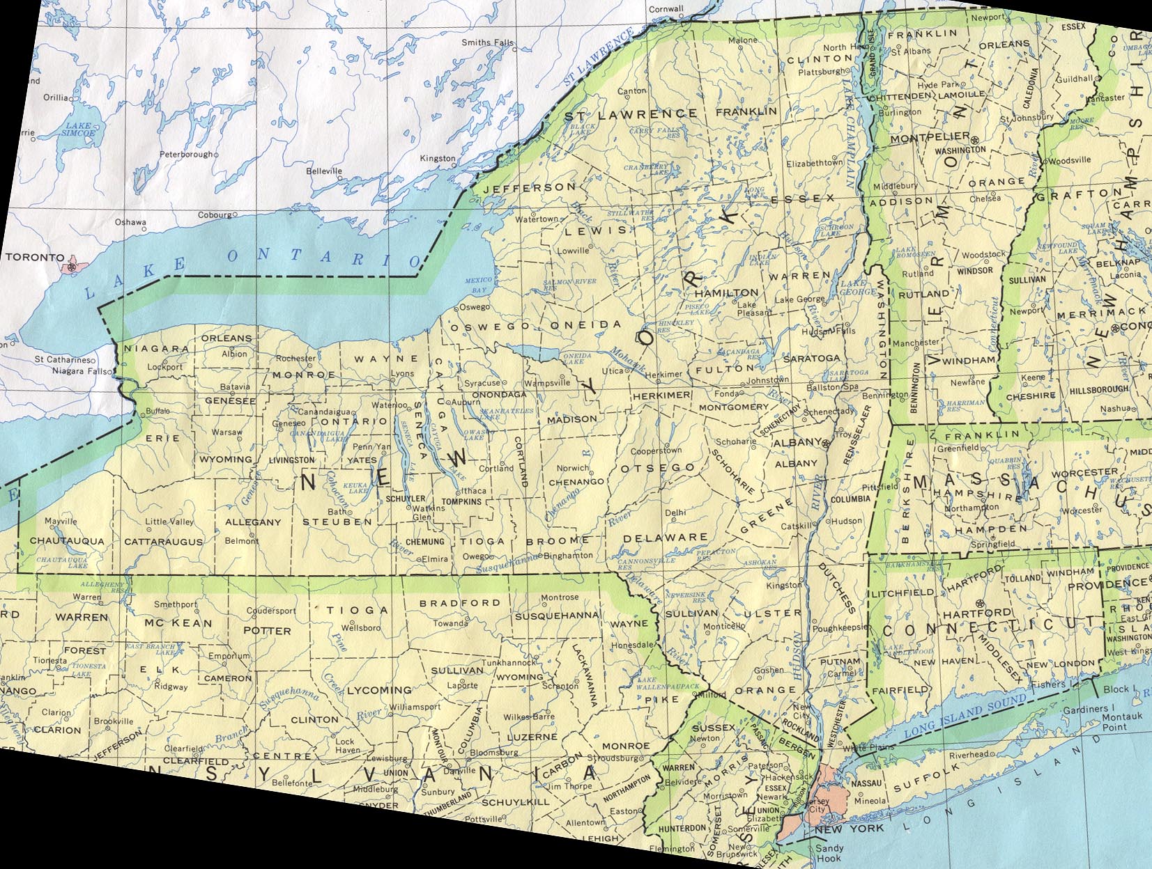 NYS New York State Map