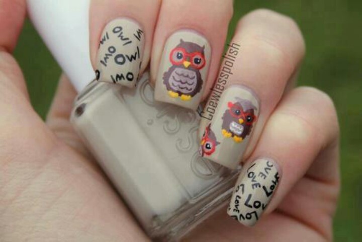 Owl Nail Art