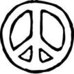 Peace Sign Clip Art Black and White