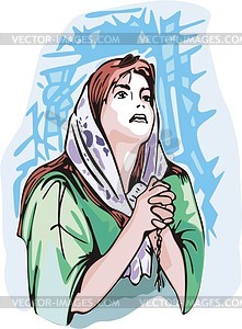 Praying Women Clip Art