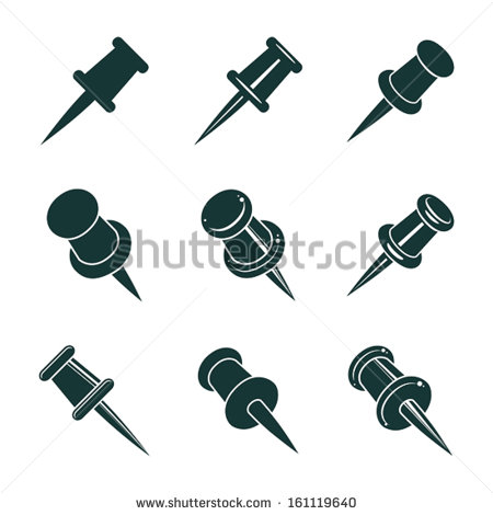 Push Pin Vector Art