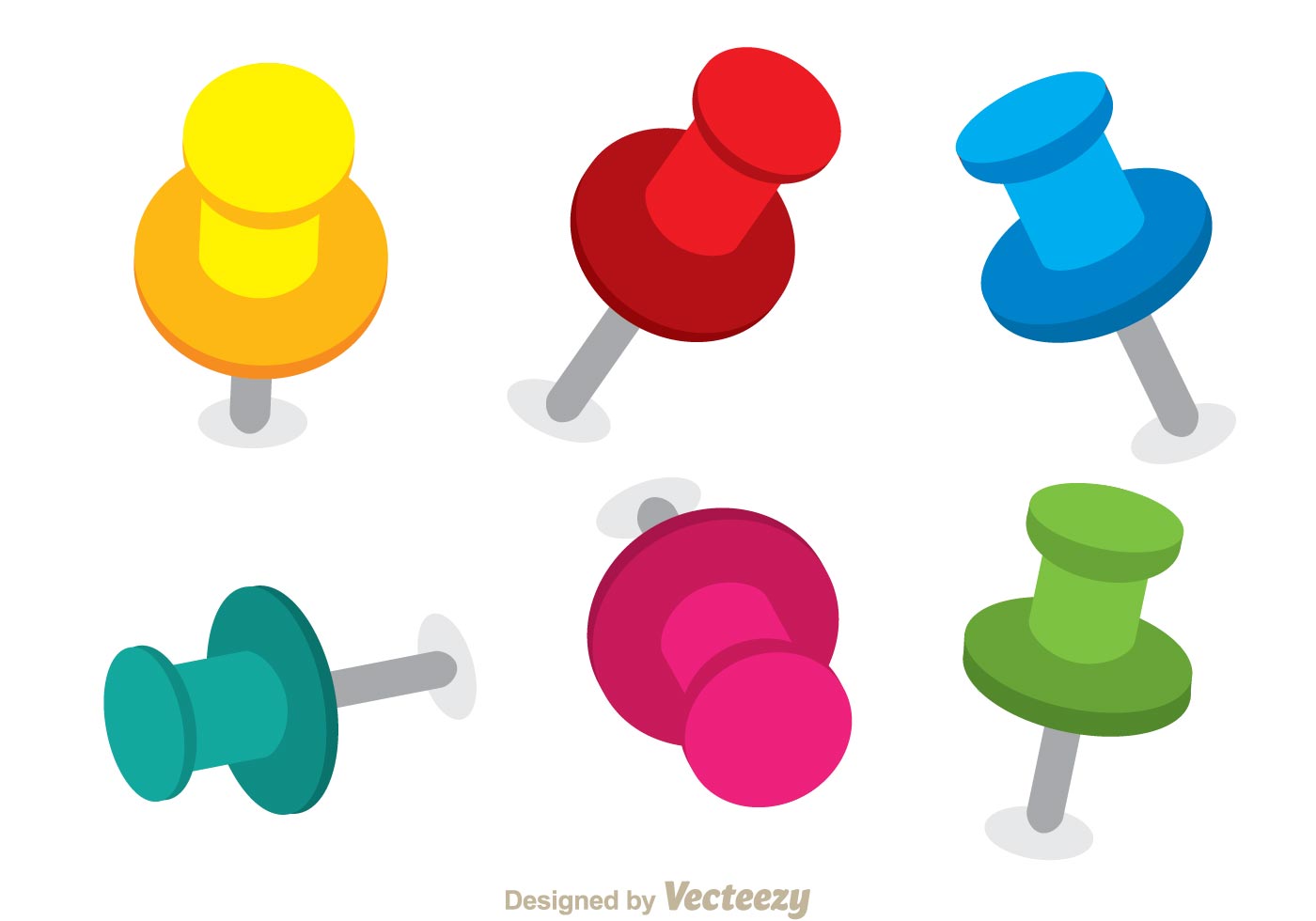 Push Pin Vector Art