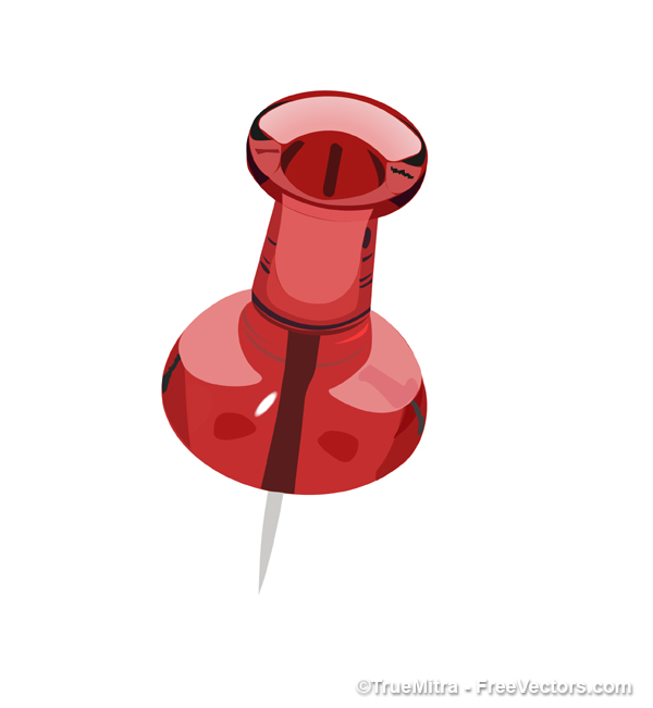 Push Pin Vector Graphic