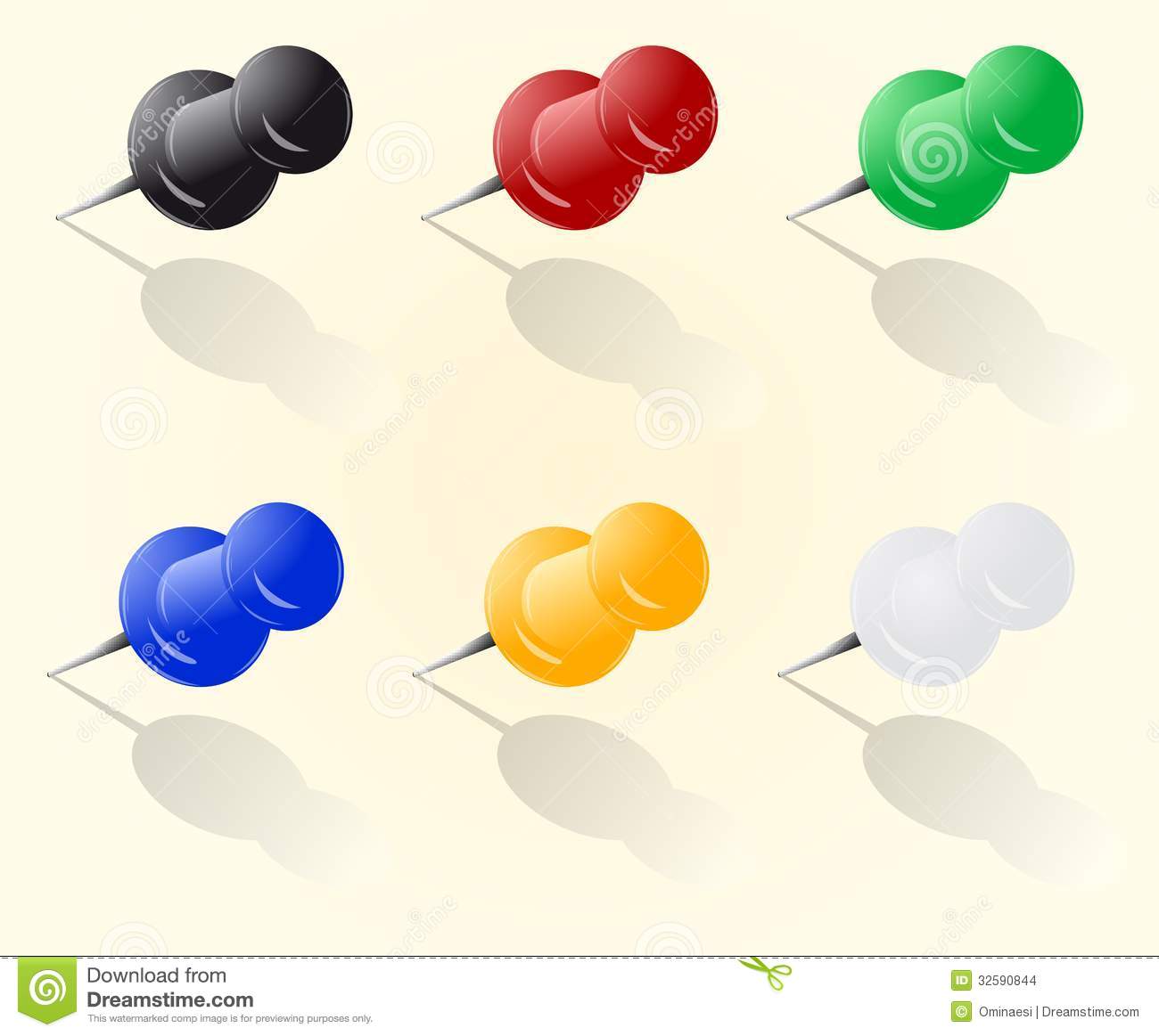 Push Pin Vector Graphic