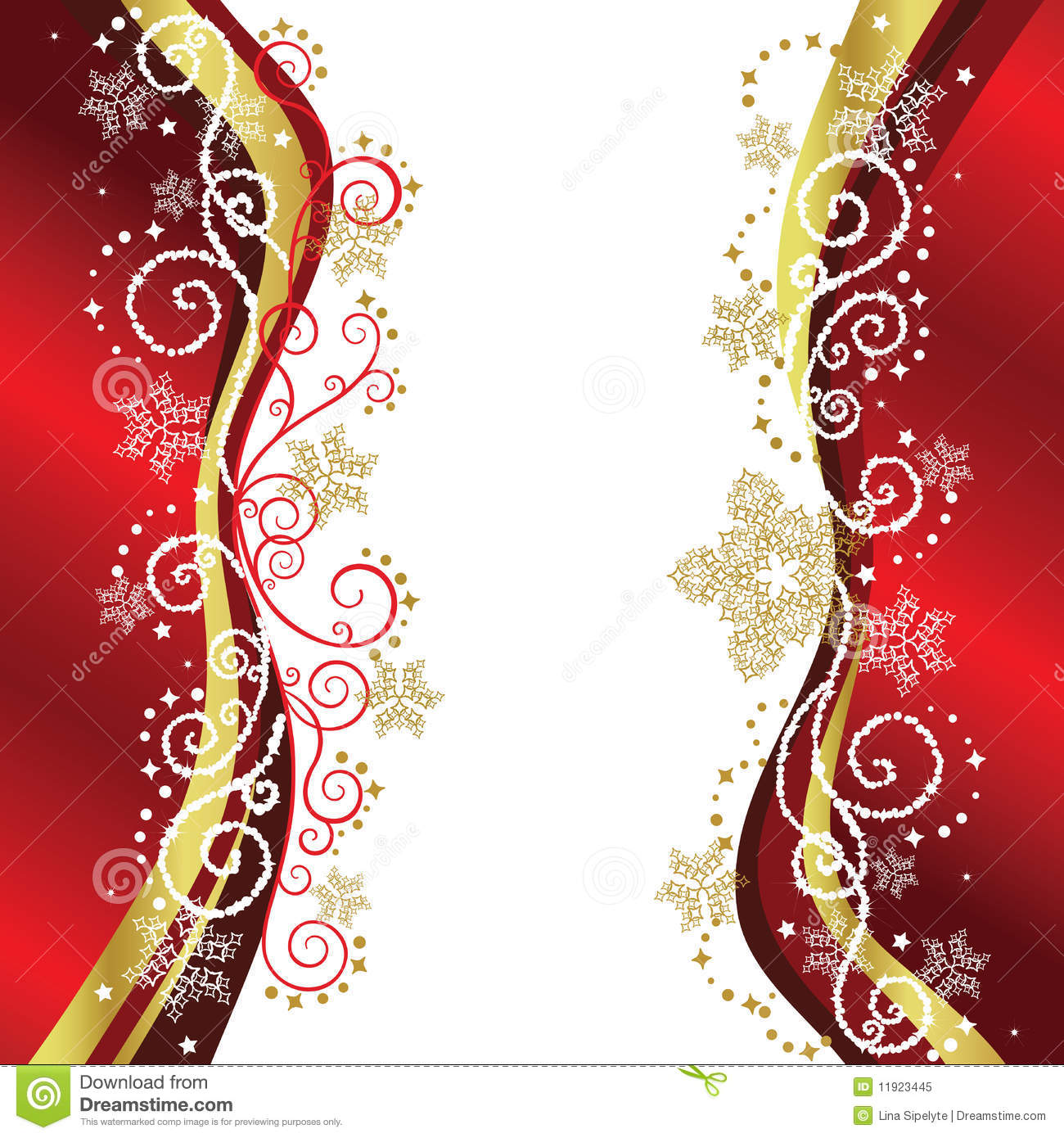 Red and Gold Christmas Border