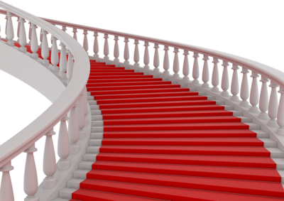 Red Carpet On Stairs