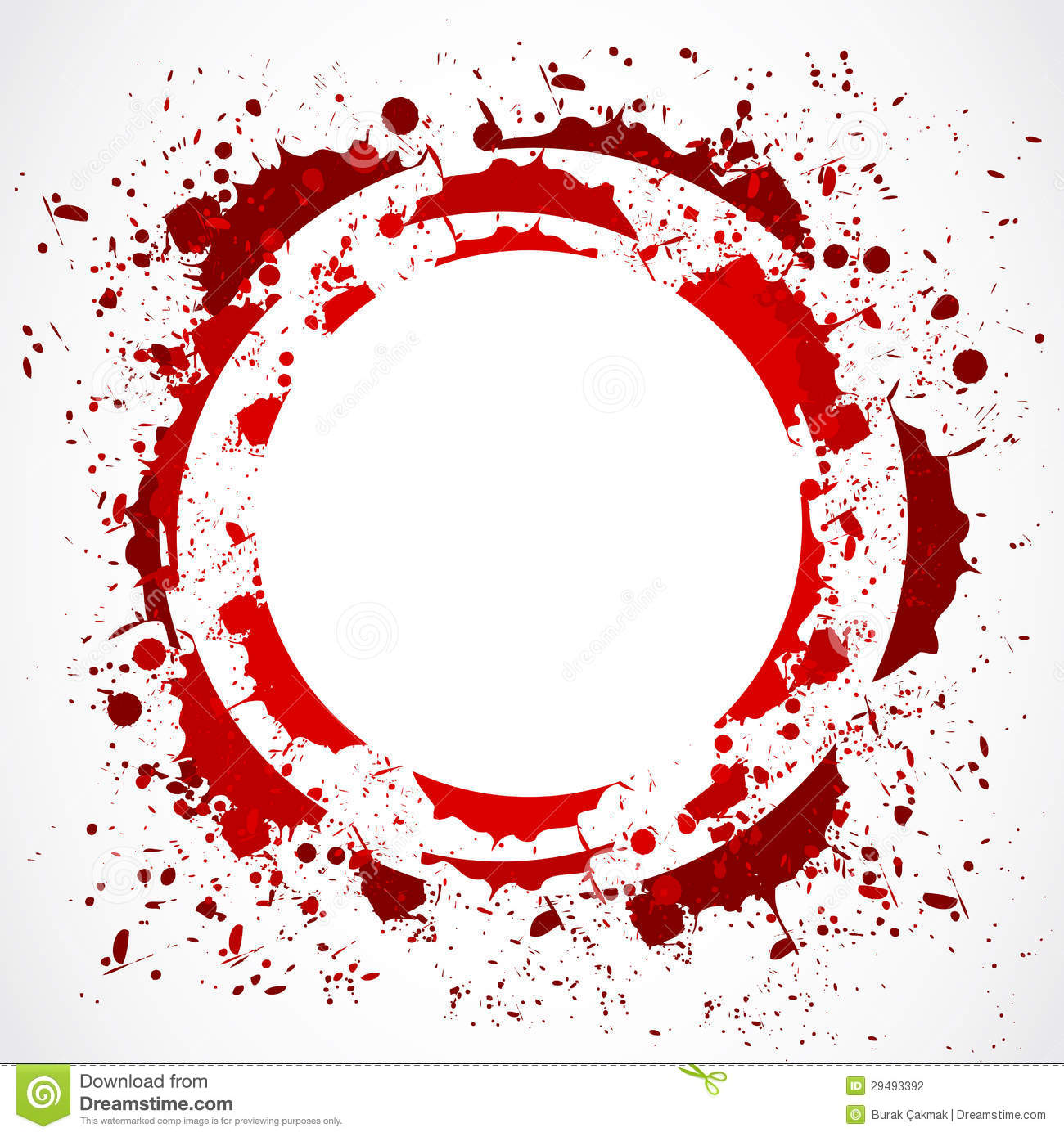 Red Grunge Vector Circle