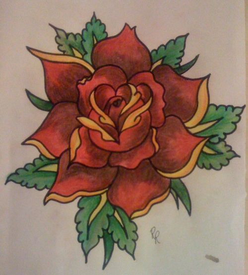 Red Rose Tattoo Designs