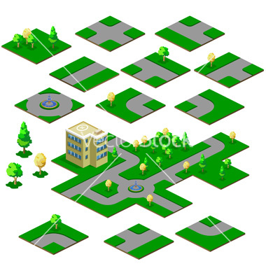 Road Map Vector Art