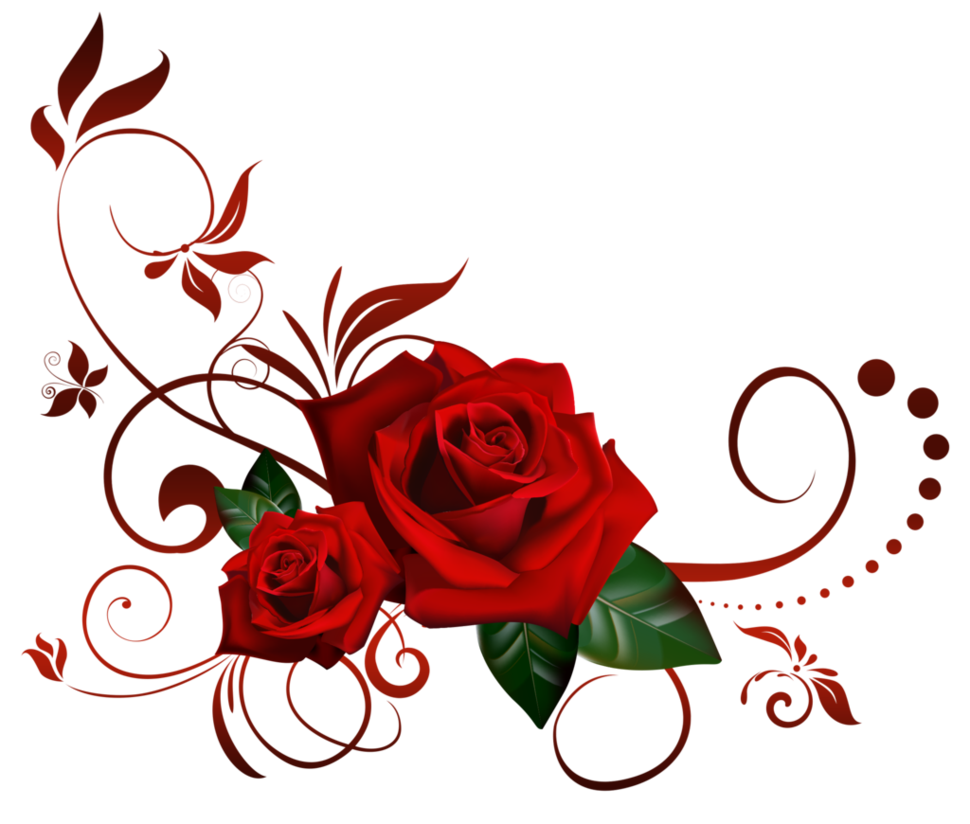 Roses Corner Border Clip Art Transparent