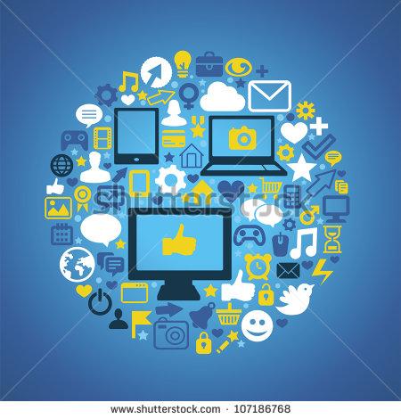 Round Social Media Icons Vector